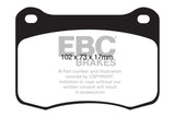 EBC 08+ Lexus IS-F 5.0 Yellowstuff Rear Brake Pads - DP41820R