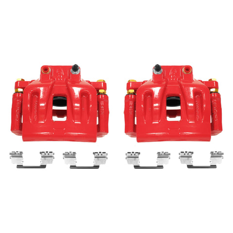 Power Stop 12-17 Chrysler 300 Front Red Calipers w/Brackets - Pair - S4968A