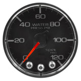Autometer Spek-Pro Gauge Water Press 2 1/16in 120psi Stepper Motor W/Peak & Warn Blk/Chrm - P345318