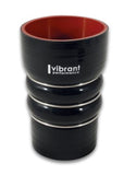 Vibrant Silicone Coupling 4 Ply Aramid CAC Transition Hose 3.25in x 3in Inlet/Outlet - Black - 11864
