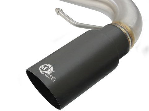 aFe MACHForce XP SS-304 Black Tip 3.0in-2.5in Dia Cat Back Exhaust 11-13 BMW 335i (E90/E92) 3.0L - 49-36328-B