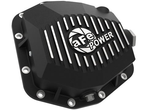 aFe 20-23 Jeep Gladiator JT (Dana M220) Pro Series Rear Differential Cover Black w/ Machined Fins - 46-71191B