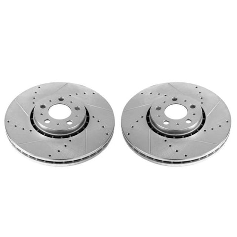 Power Stop 03-14 Volvo XC90 Front Evolution Drilled & Slotted Rotors - Pair - EBR1285XPR