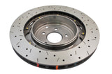 DBA 09+ Nissan GTR R-35 Rear Drilled & Slotted 5000 Series 2 Piece Rotor Assembled w/ Black Hat (Ava - 52321BLKXS