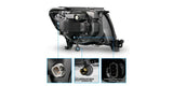Raxiom 05-11 Toyota Tacoma Axial Series Switchback Proj Headlights- Chrome- Clear Lens - TT23362