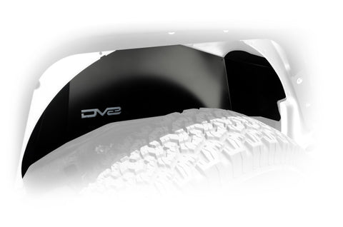 DV8 Offroad 07-18 Jeep Wrangler JK Rear Aluminum Inner Fender - Black - INFEND-01RB