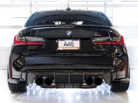 AWE Tuning SwitchPath Cat-Back Exhaust for BMW G8X M3/M4 - Diamond Black Tips - 3025-42480