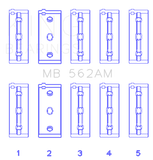 King Fiat / Lancia / Seat 4cyl  (Size STD) Main Bearing Set - MB562AM