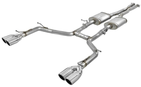 aFe MACH Force-Xp 2-1/2in 304 SS Cat-Back Exhaust 15-19 Dodge Challenger V6-3.6L - Polished Tip - 49-32067-P