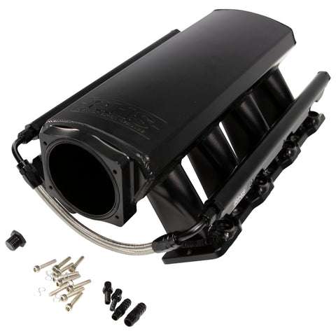Fast Intake Manifold, Rhs Sheet Met Al, Ls Cathedral Port, Black W/ Fuel Rail Kit - 10902