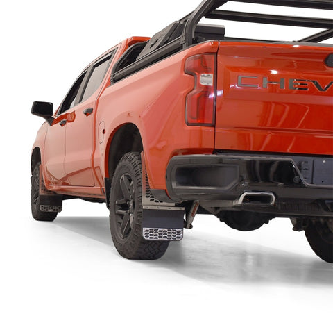 Putco 2020 Chevy Silv/Sierra HD Dually - (Rear) - Set of 2 Mud Skins - Brushed SS w/ Hex Shield - 78125