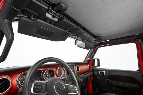 Bestop 24-26 Jeep Wrangler JL 4-Door Header Safari Bikini (Black Diamond) - 52612-35