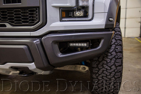 Diode Dynamics 17-19 Ford Raptor SS Fog Kit 12.0 In - Amber Driving - DD6218