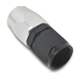 Russell Performance -12 AN Black/Silver Straight Full Flow Hose End - 610053