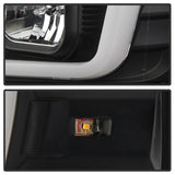 Spyder 08-10 Ford F-250 SD Projector Headlights V2-Switch Back Light Bar-Black PRO-YD-FS08V2-SBLB-BK - 5086228
