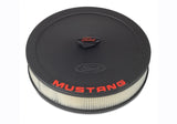 Ford Racing Air Cleaner Kit - Black Crinkle Finish w/ Red Mustang Emblem - 302-362