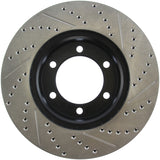 StopTech 00-06 Toyota Tundra / 01-07 Toyota Sequoia Front Right Slotted & Drilled Rotor - 127.44118R