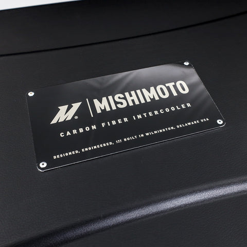 Mishimoto Universal Carbon Fiber Intercooler - Matte Tanks - 450mm Gold Core - S-Flow - C V-Band - MMINT-UCF-M4G-S-C