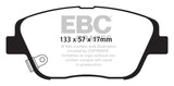 EBC 10-14 Hyundai Sonata 2.0 Turbo Yellowstuff Front Brake Pads - DP41864R