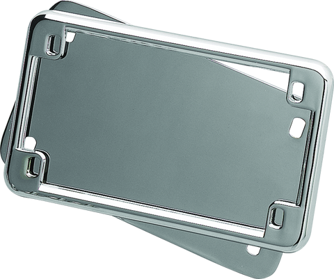 Kuryakyn License Frame & Backing Plate Set 4in X 7in Chrome - 9166