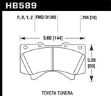 Hawk 08-21 Toyota Land Cruiser HP Plus Brake Pad Set - HB589N.704