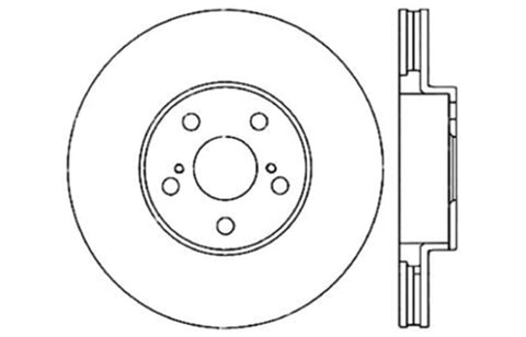 StopTech 03-08 Pontiac Vibe / 05-09 Scion tc Right Front Slotted & Drilled Rotor - 127.44114R