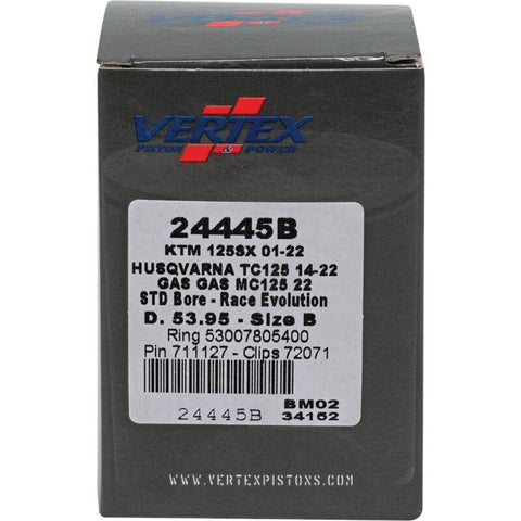 Vertex Piston 01-24 KTM 125 SX 125cc Cast Race Evolution Piston Kit - 24445B