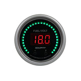 Autometer 52.4mm Black Switchable 0-100 Fuel Level / 8-18V Voltmeter Sport-Comp Elite Digital Gauge - 6709-SC