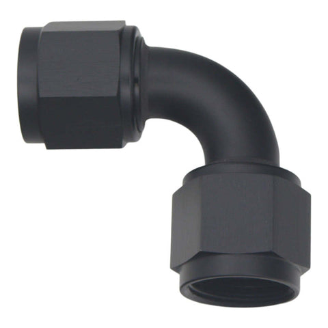 DeatschWerks 10AN Flare Female Swivel 90-Degree to 10AN Flare Female Swivel - Anodized Matte Black - 6-02-0217-B