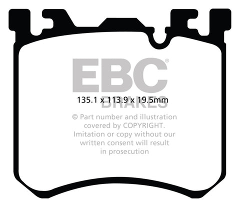 EBC 10-13 BMW X5M 4.4 Twin Turbo Redstuff Front Brake Pads - DP32091C