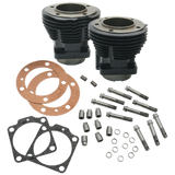 S&S Cycle 66-78 74in BT & Stock Bore Strokers 3-7/16in Bore Cylinders - Gloss Black - 91-9011
