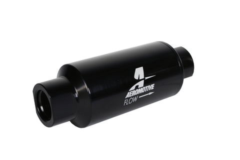 Aeromotive In-Line Filter 10AN 10 Micron Microglass Element Bright-Dip Black 2in OD - 12350