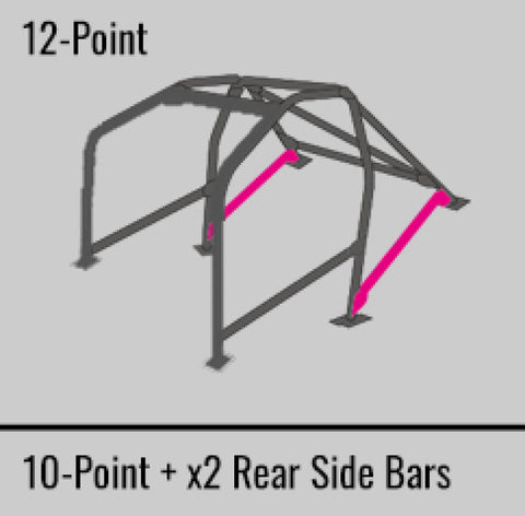Cusco Steel Roll Cage 12 Point 2 Passenger Through Dash 2015 Subaru WRX / STI - 6A1 290 W12