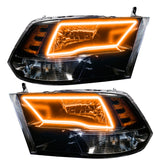Oracle 09-17 RAM 1500 TRX Quad Pre-Assembled Headlights Blk Housing - w/ BC1 Controller - 7121-335