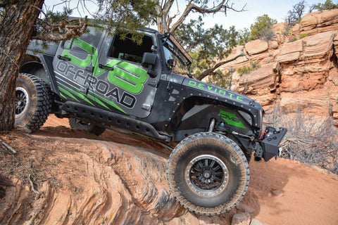 DV8 Offroad 07-18 Jeep Wrangler JK Front Aluminum Inner Fender - Raw - INFEND-01FR