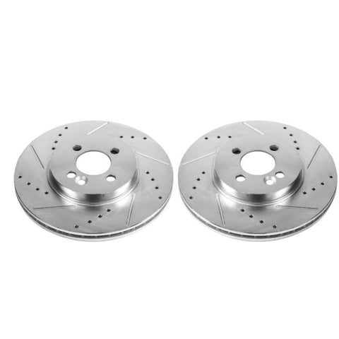 Power Stop 07-16 Mini Cooper Front Evolution Drilled & Slotted Rotors - Pair - EBR855XPR