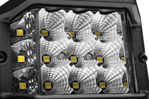 Go Rhino Xplor Bright Series Sideline Cube LED Flood Light Kit (Surface Mount) 4x3 - Blk (Pair) - 750300323FCS