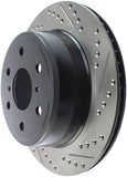 StopTech 07-10 GMC Sierra (w/ Rear Drum) / 07-09 GMC Yukon Rear Left Slotted & Drilled Rotor - 127.66065L