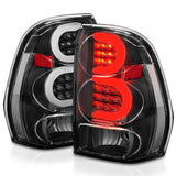 ANZO 2002-2009 Chevrolet Trailblazer LED Tail Lights w/ Light Bar Black Housing Clear Lens - 311371