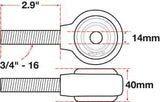 SPC Performance xAxis Rod End Ball Joint - 15785