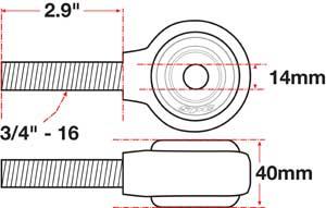 SPC Performance xAxis Rod End Ball Joint - 15785