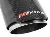 aFe MACH Force-Xp 409 SS Clamp-On Exhaust Tip 2.5in. Inlet / 4in. Outlet / 7in. L - Carbon - 49T25404-C07