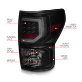ANZO 07-11 Toyota Tundra Full LED Taillights Black Housing Smoke Lens G2 (w/C light Bars) - 311387