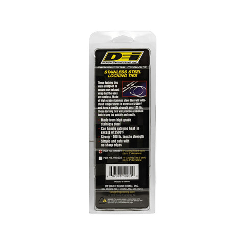 DEI Stainless Steel Locking Tie 8in - 8 per pack - 10201
