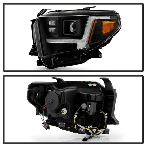 Spyder Signature 14-21 Toyota Tundra SR/SR5 Projector Headlights - Black (PRO-YD-TTU14V2SI-SBSEQ-BK) - 5088802