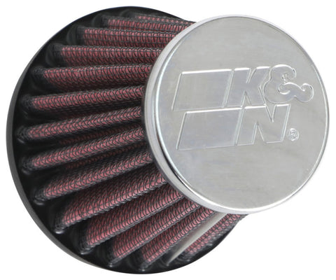 K&N Universal Round Tapered Chrome Filter 1.563in Flange ID x 3in Base OD x 2in Top OD x 3in H - RC-2310