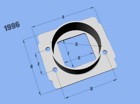 Vibrant MAF Sensor Adapter Plate Toyota w/ Bosch MAF Sensor w/ 3in ID filter only - 1996