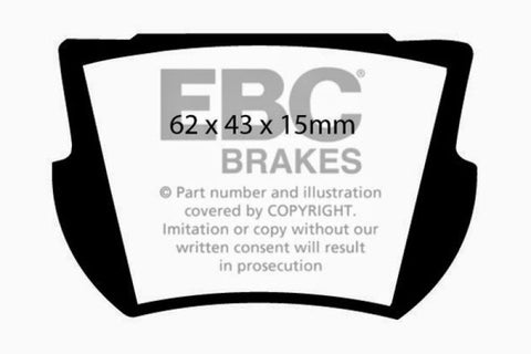EBC 66-74 Lotus Elan 1.6 Yellowstuff Rear Brake Pads - DP4145R