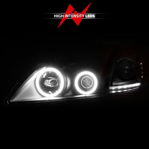 ANZO 2005-2010 Pontiac G6 Projector Headlights w/ Halo Black (CCFL) - 121371