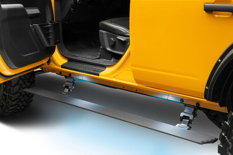 RealTruck 21-24 Ford Bronco 4dr VoltStep Electric Running Board Kit (No Drill) - Tex. Blk - 20412974PC